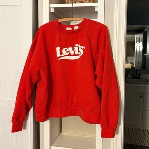 Levi's Bold Red Crewneck Sweater